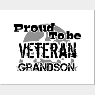 Proud To Be Veteran Grandson Posters and Art